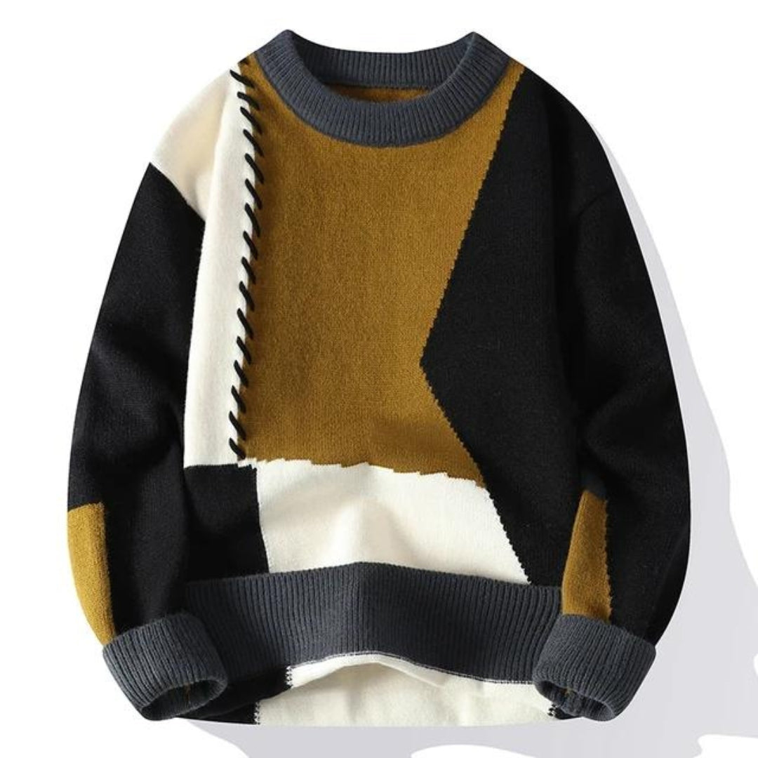 Luis Cozy Patchwork Sweater