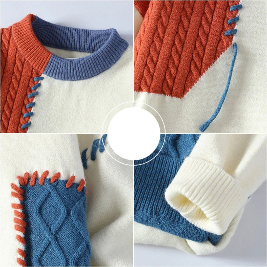 Luis Cozy Patchwork Sweater