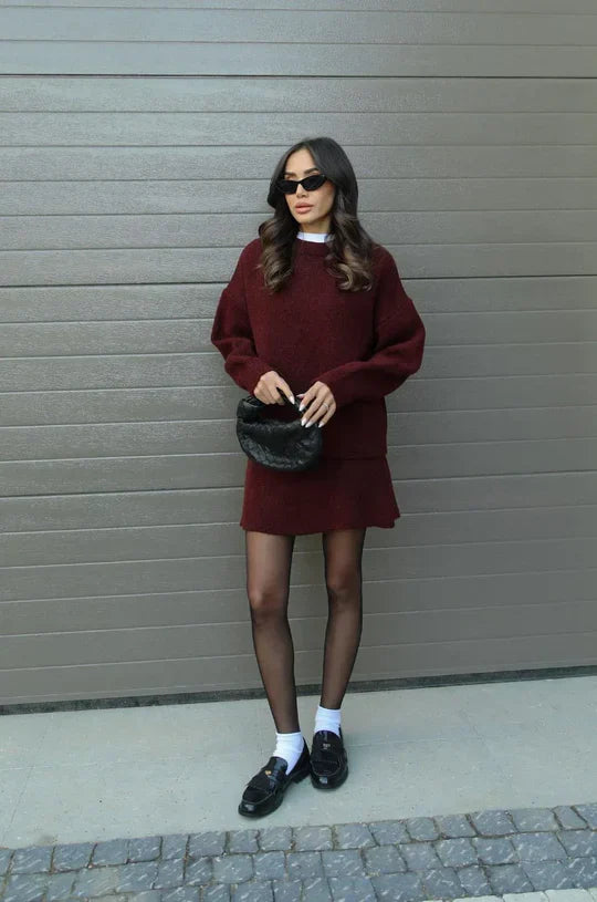 Camilla Stylish Sweater and Skirt Set