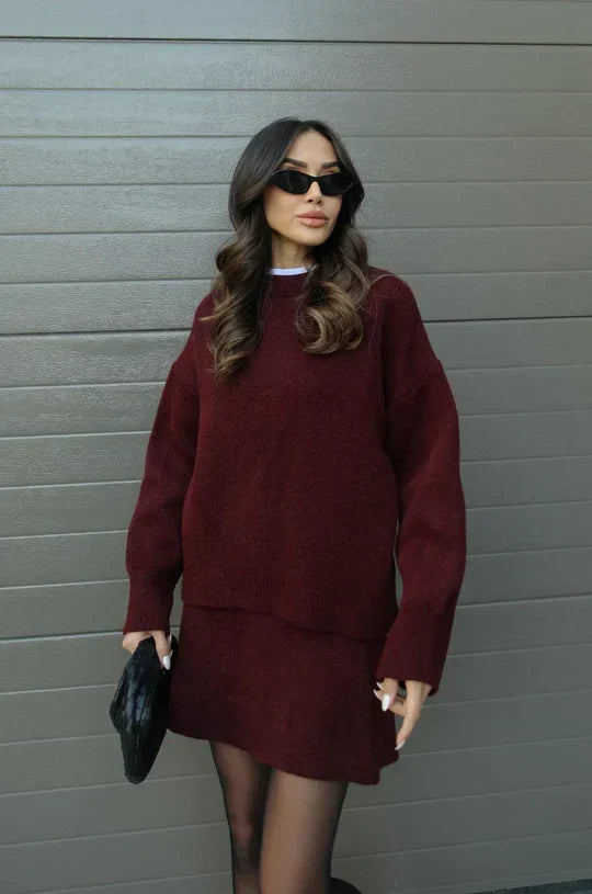 Camilla Stylish Sweater and Skirt Set