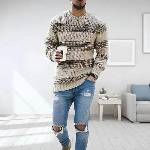 Benjamin Striped Knit Men's Sweater