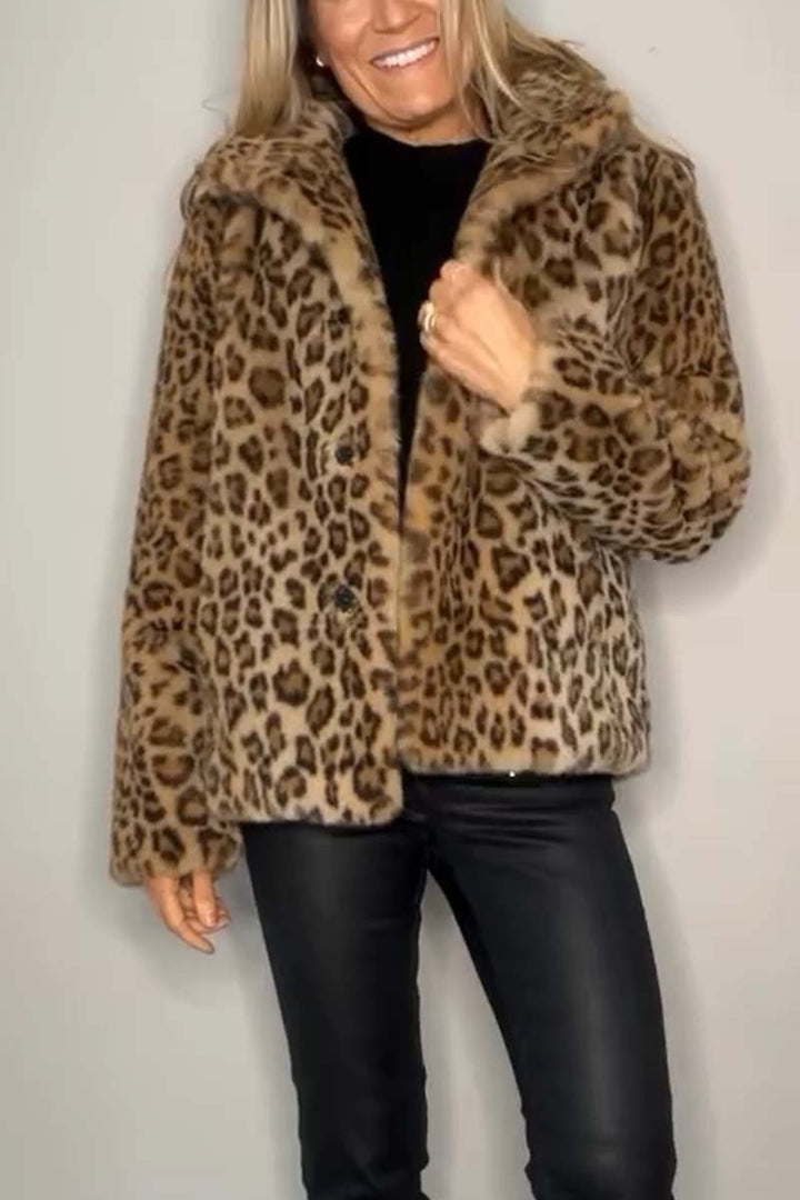 Thalia Leopard Coat